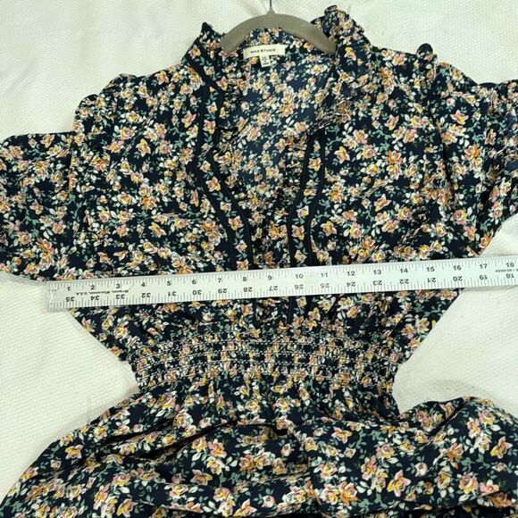 Max Studio Floral-Print Tiered Crep Midi Dress Sz M - Picture 8 of 13